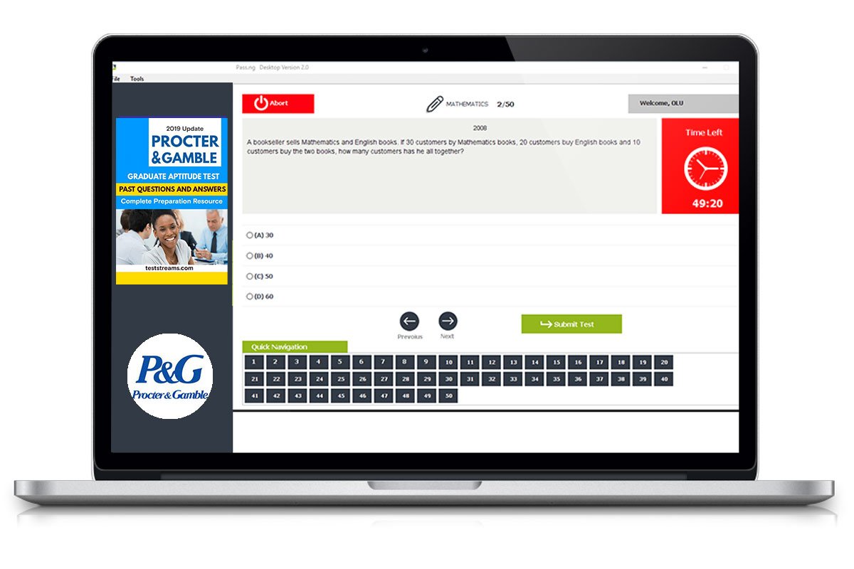 Procter & Gamble Online Practice Aptitude Test - Teststreams CBT Practice