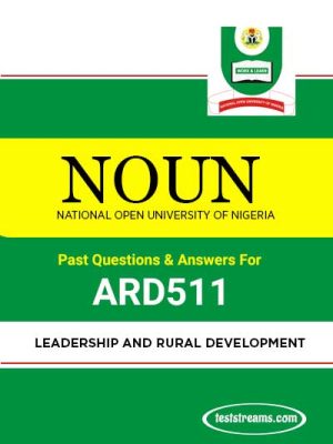 AEM511 – Leadership and Rural Development (october-2019)