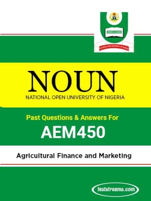 AEM450 – Agricultural Finance and Marketing (October-2019)- PDF Download
