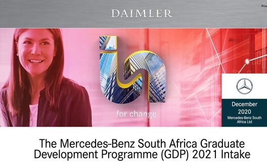 Mercedes-Benz South Africa Graduate Development Programme (GDP) 2021 for young South Africans