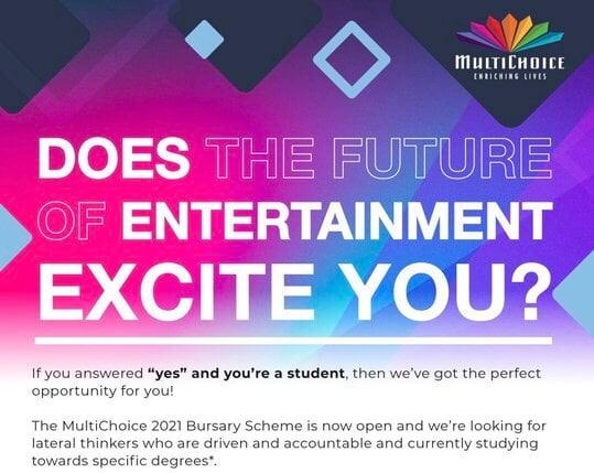MultiChoice Bursary Program 2021 for young South Africans