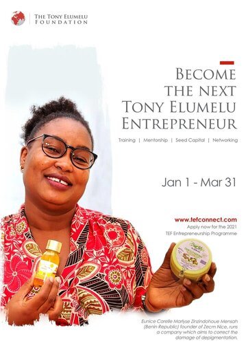 Tony Elumelu Foundation Entrepreneurship Programme (TEEP) 2021 for young African Entrepreneurs (Training, Mentorship & $USD 5000 seed capital! )