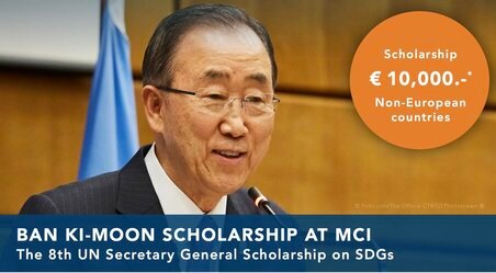 The MCI Entrepreneurial School Ban Ki-Moon 2021 Scholarship on SDGs (SUSTAINABLE DEVELOPMENT GOALS)