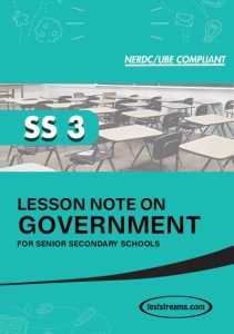 FREE Lesson Note on GOVERNMENT for SS 3 MS-WORD