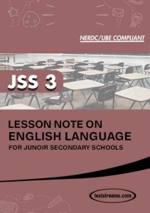 Free ENGLISH Lesson Note JSS 3