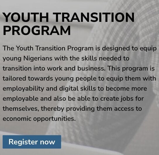 NerdzFactory Foundation Youth Transition Program 2023 for young Nigerians.
