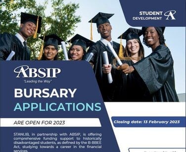 ABSIP-STANLIB Bursary Programme 2023 for young South Africans.