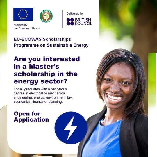2023 EU-ECOWAS Scholarships Programme on sustainable energy (Fully Funded)
