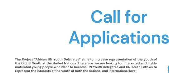 The African United Nations (UN) Youth Delegates Programme 2023 for young Africans (Fully Funded to the UN General Assembly in New York)