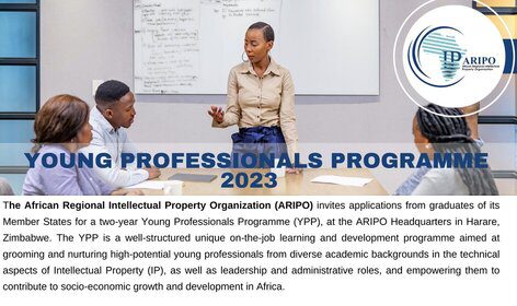 ARIPO Young Professionals Programme (YPP) 2023 for young African graduates (US$2,500 monthly stipend)
