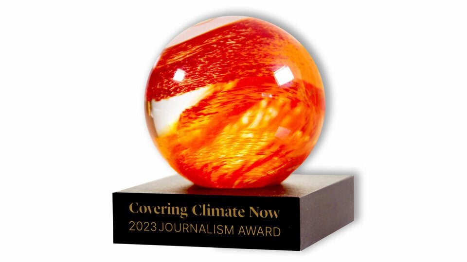 Covering Climate Now (CCNow) 2023 Journalism Awards for journalists worldwide.