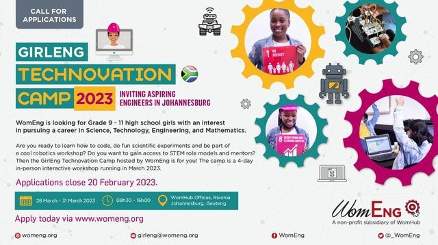 WomEng GirlEng Technovation Camp 2023 for high school girls.
