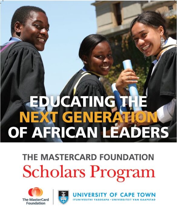 University of Cape Town MasterCard Foundation Scholars Program 2023/2024 for study in South Africa (Fully Funded)