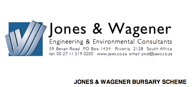 Jones & Wagener Undergraduate Bursary Scheme 2023 for young South Africans to Study Engineering in South Africa