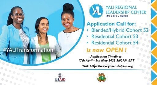 2023 YALI East Africa Regional Leadership Program Cohorts 52, 53 & 54 for young Leaders in East & Central Africa (Fully Funded)