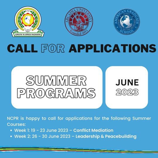 The Nyerere Centre for Peace Research (NCPR) Summer School 2023 for East African Professionals (Scholarships Available)