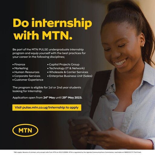 The MTN PULSE Undergraduate Internship Program 2023 for young Ugandans
