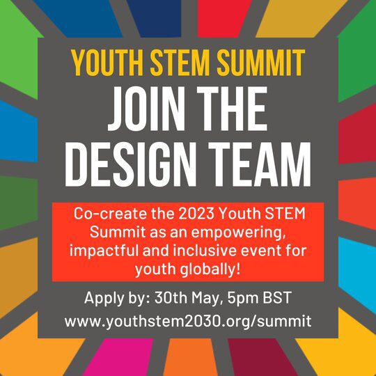 Join the 2023 Youth STEM Summit Design Team at Youth STEM 2030.