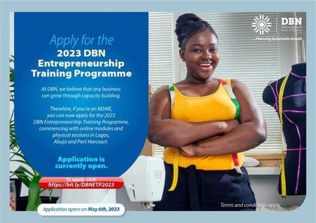 DBN Entrepreneurship Training Programme 2023 for young Nigerian Entrepreneurs