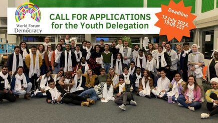 Call for Youth Delegation to the World Forum for Democracy 2023 in Strasbourg, France (Fully Funded)