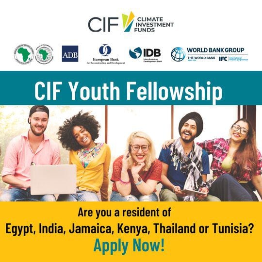 Climate Investment Funds (CIF) Youth Fellowship 2023 for young people.