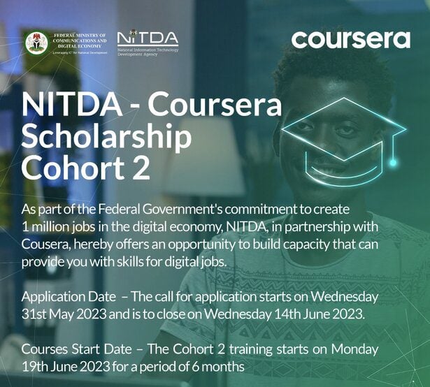 National Information Technology Development Agency (NITDA)/Coursera Scholarship Cohort 2 for young Nigerians