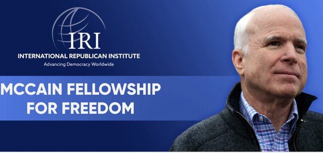 IRI’s McCain Fellowship for Freedom (MFF) Program 2024 for young Leaders worldwide
