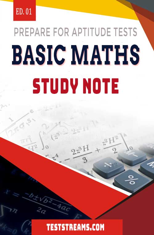 Basic Maths Study note for Aptitude tests