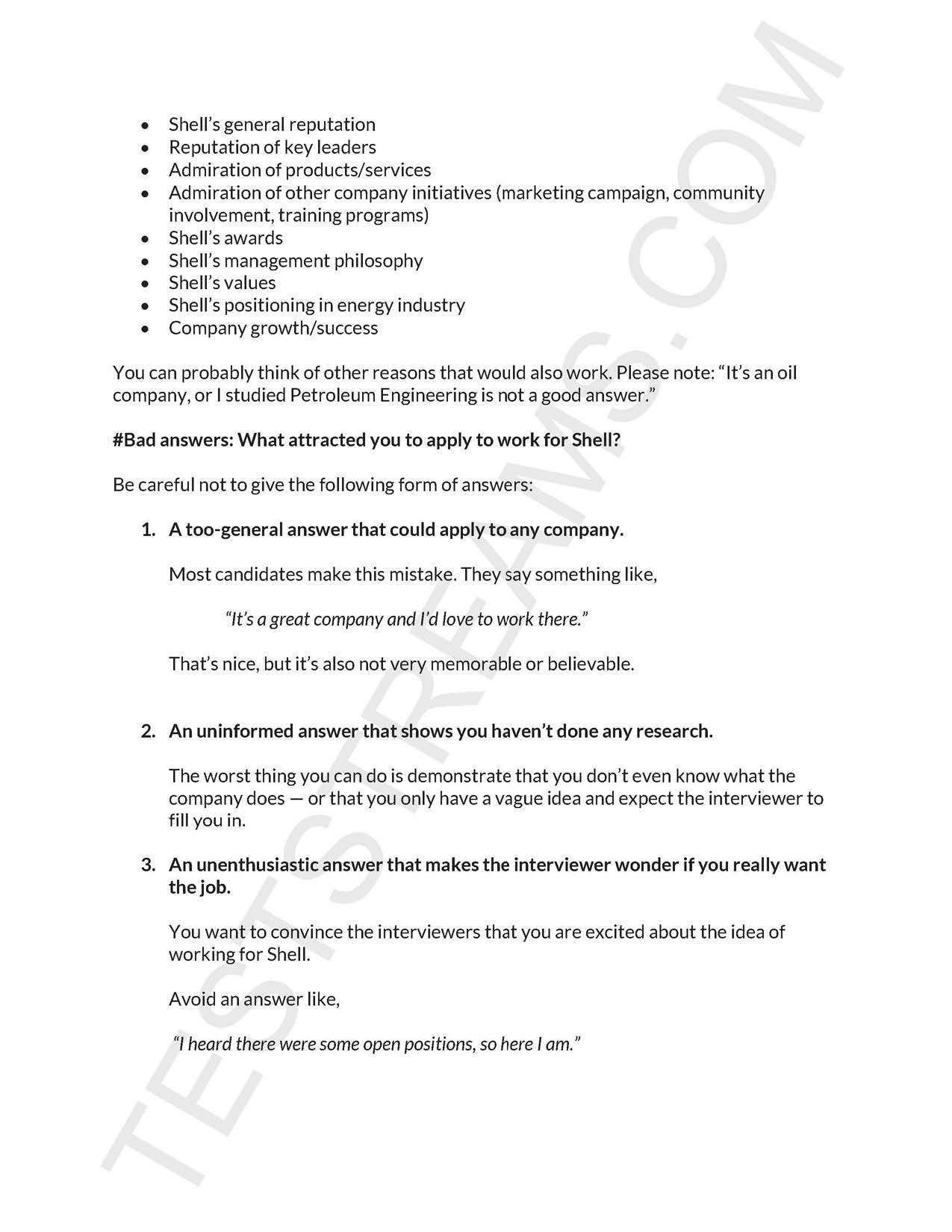 Shell Interview Past Questions And Answers- 2025