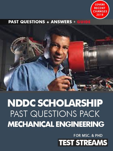 NDDC Scholarship Test Past Questions And Answers – MECHANICAL ENGINEERING- PDF Download