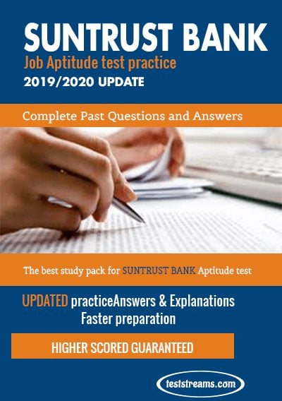 SunTrust Job Bank Aptitude Tests Past Questions and Answers- PDF Download