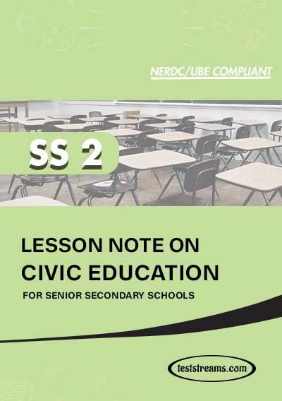 Lesson Note on CIVIC EDUCATION for SS2 MS-WORD