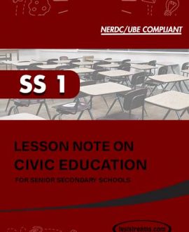 Lesson Note on CIVIC EDUCATION for SS1 (PDF & MS-WORD)