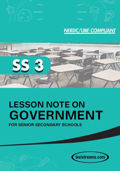 Lesson Note on GOVERNMENT MS-WORD