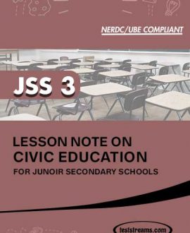 Lesson Note on CIVIC EDUCATION for JSS3 MS-WORD