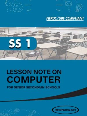 Lesson Note on COMPUTER SCIENCE for SS1 MS-WORD- PDF Download
