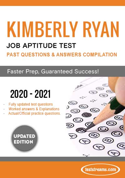 Kimberly Ryan Job Aptitude Test Past Questions and Answers- PDF Download