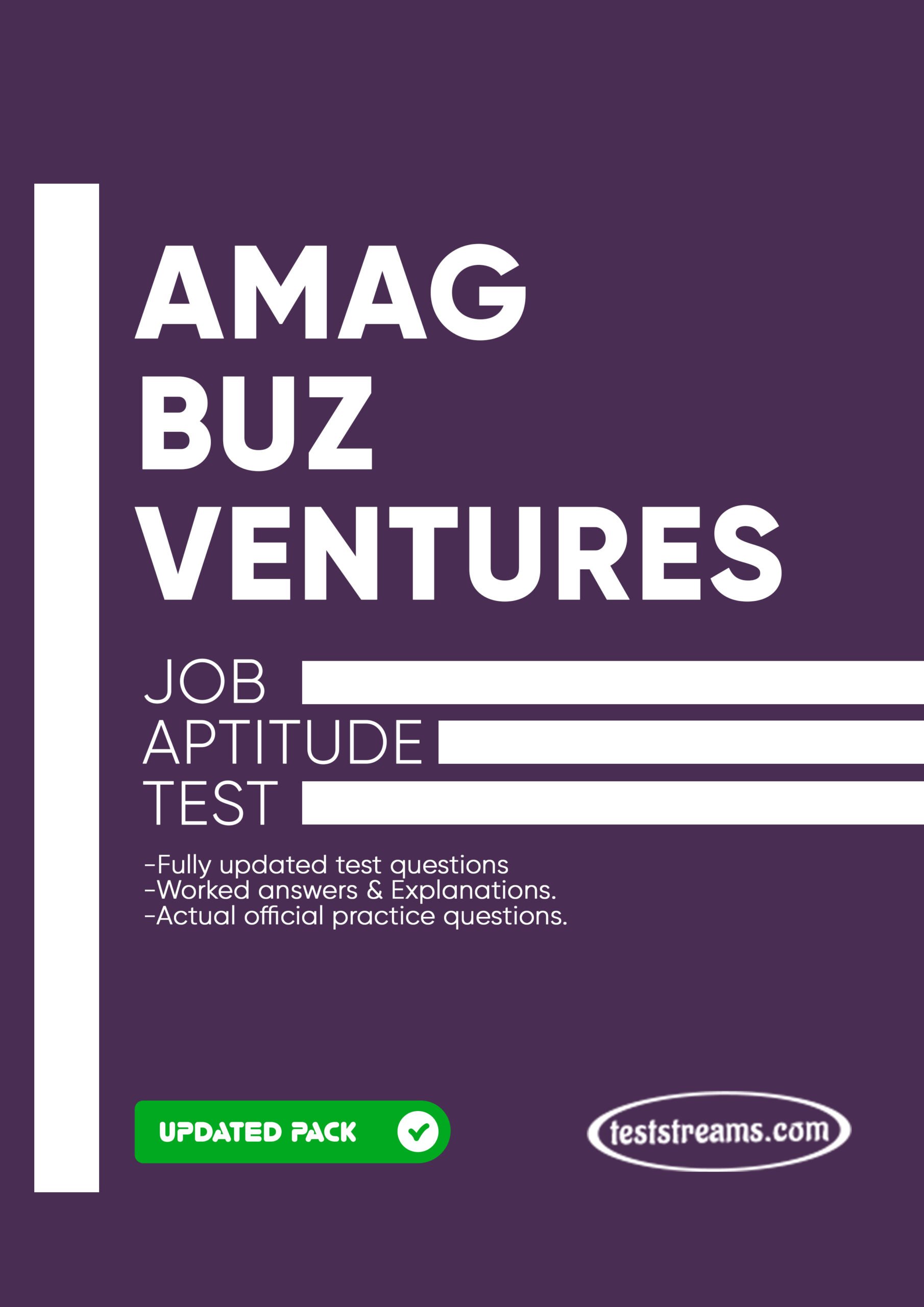 Amag buz Venture Aptitude Test- 2023 PDF Download