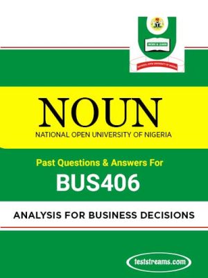 BUS406 – ANALYSIS FOR BUSINESS DECISIONS (2020)
