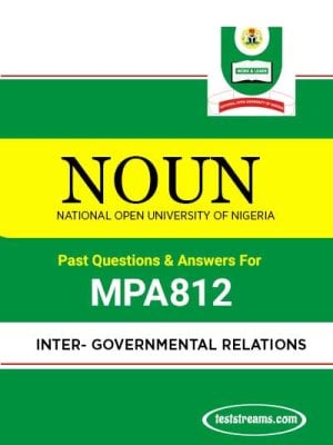 MPA812 – INTER- GOVERNMENTAL RELATIONS (october-2019)