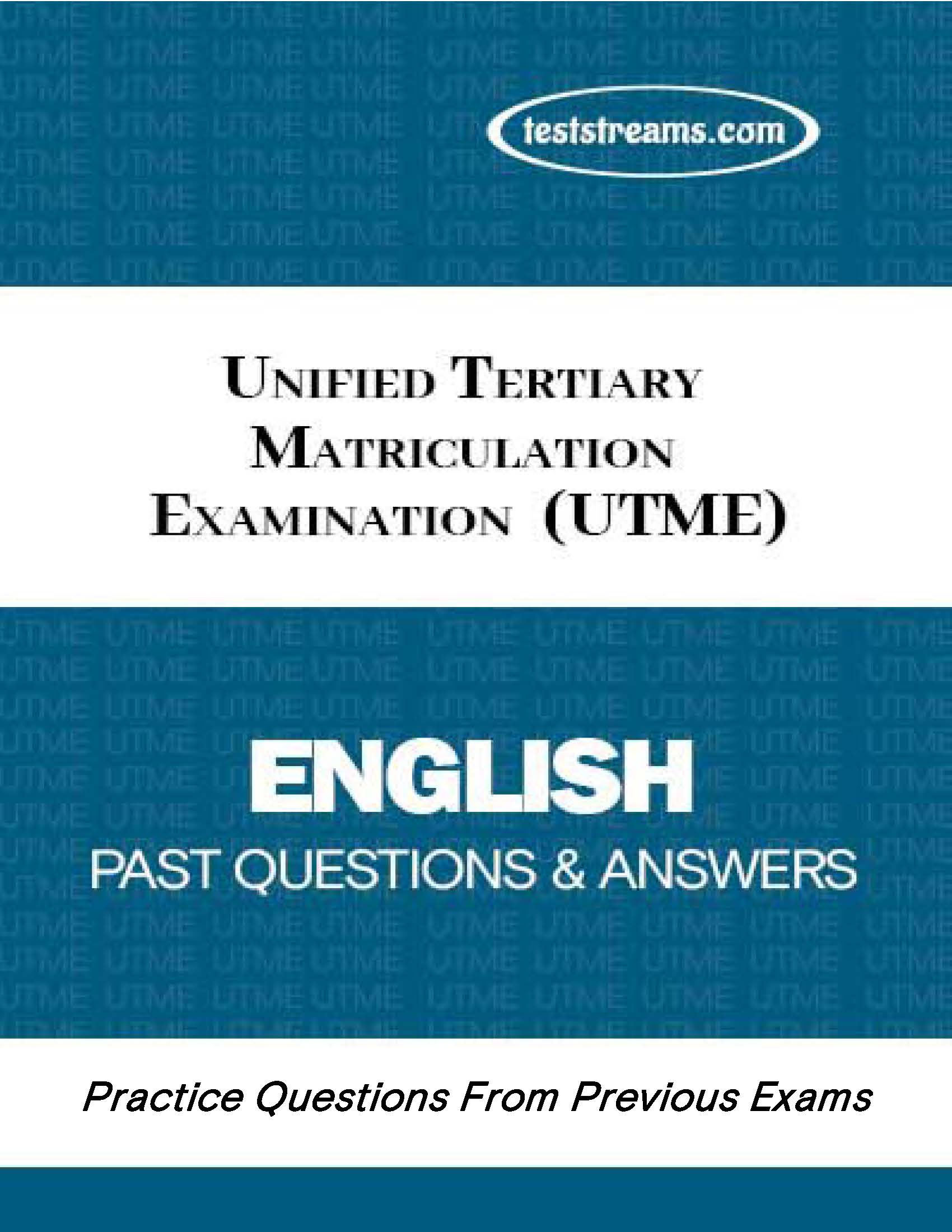 UTME English Language Practice Questions and Answers MS-WORD/PDF Download