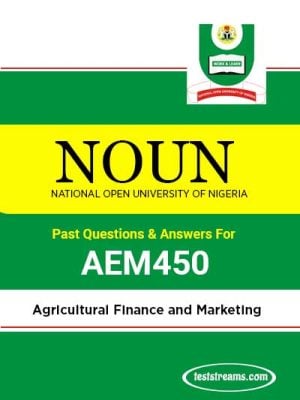 AEM450 – Agricultural Finance and Marketing (October-2019)- PDF Download