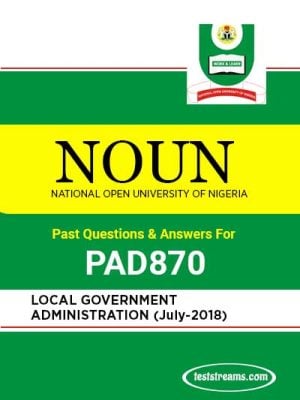 PAD870 – LOCAL GOVERNMENT ADMINISTRATION (July-2018)- PDF Download