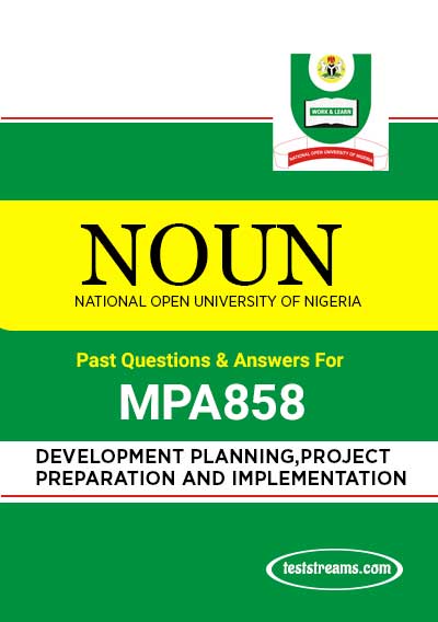 MPA858 – DEVELOPMENT PLANNING, PROJECT PREPARATION AND IMPLEMENTATION (october-2019)