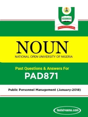 PAD871 – Public Personnel Management (January-2018)- PDF Download