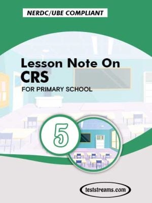 Primary 5 Lesson note On CRS MS-WORD/PDF Download