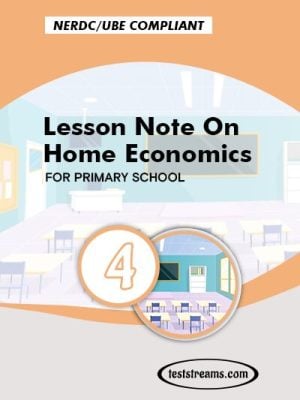 Primary 4 Lesson note On Home Economics MS-WORD/PDF Download
