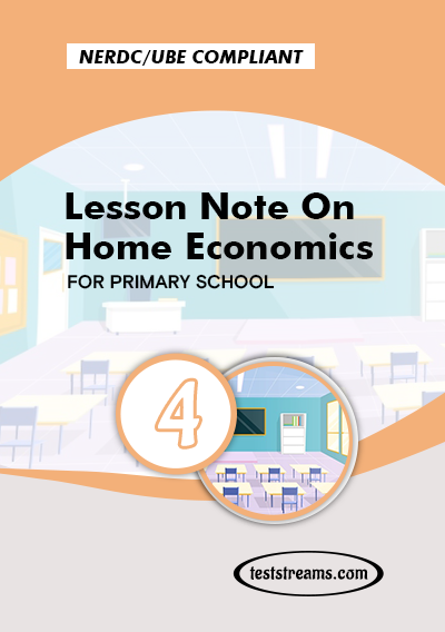 Primary 4 Lesson note On Home Economics MS-WORD/PDF Download
