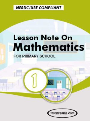 Primary 1 Lesson note On Mathematics MS-WORD/PDF Download