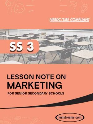Lesson Note on Marketing for SS3 MS-WORD